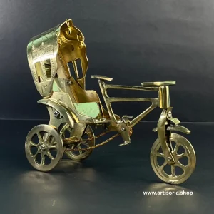 Brass Rickshaw Showpiece