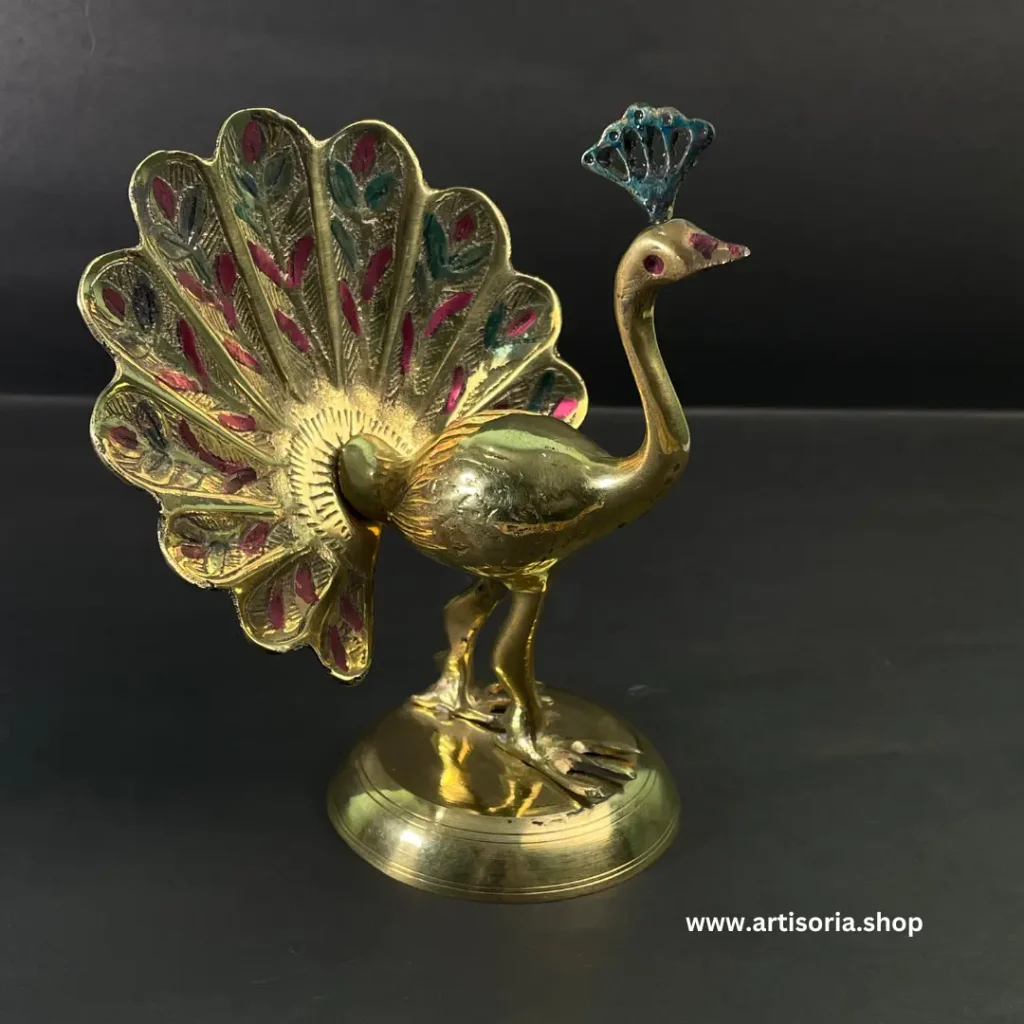 Brass Peacock Showpiece