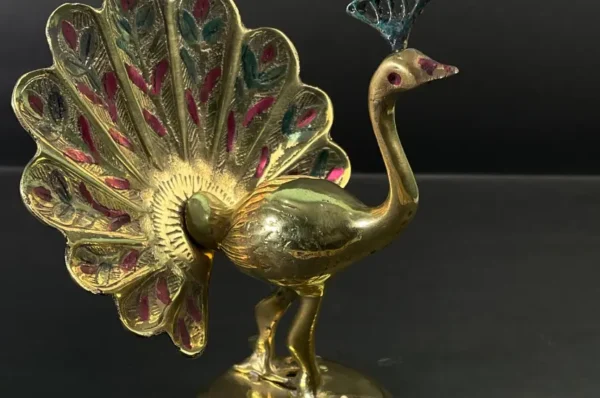 brass peacock