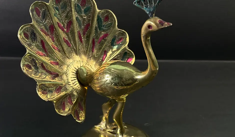 brass peacock