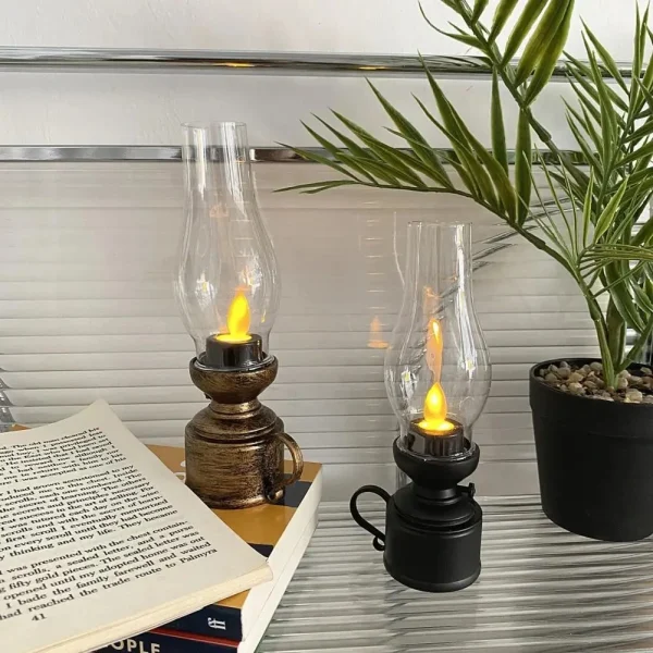 LED Kerosene Lamp Flameless Candle Holder