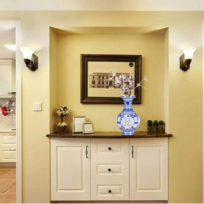 Elegant Hollowed Blue White Pastel Vase