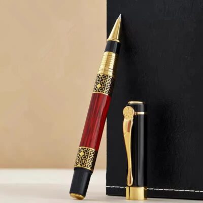 Mahogany Retro Metal Signature Pen