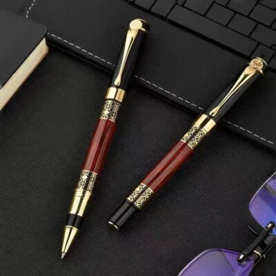 Mahogany Retro Metal Signature Pen