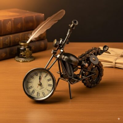 Iron Desk Clock Bike