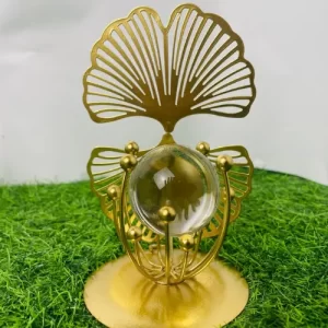 Metallic Heavy Ball Golden Table Stand