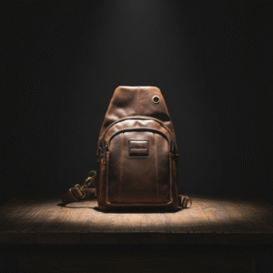 Leather chest bag