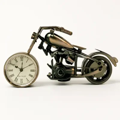 Metal Bike Cum Table Clock