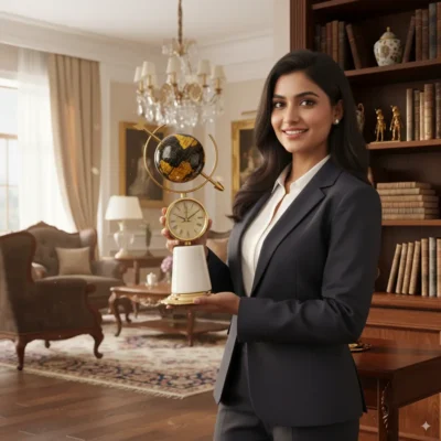 Metal Light luxury silent clock -3