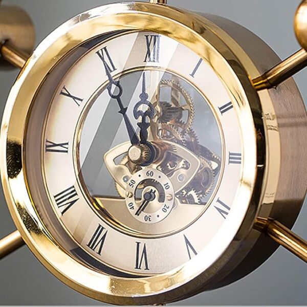 Triangle Skeleton Roman Clock