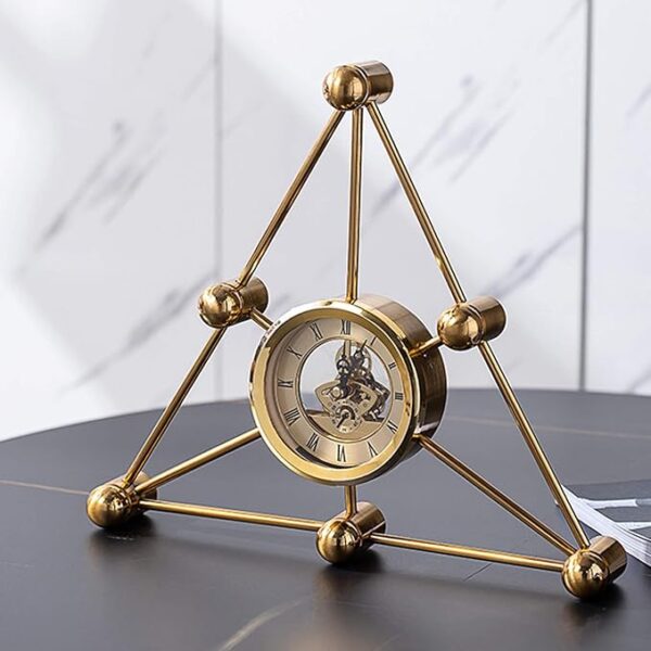 Triangle Skeleton Roman Clock