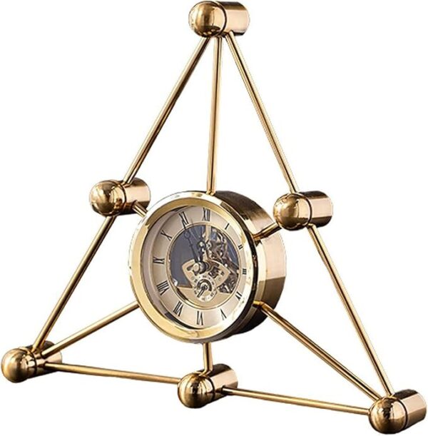 Triangle Skeleton Roman Clock