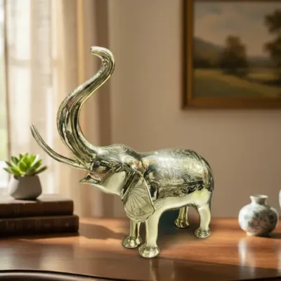 Brass elephant showpiece