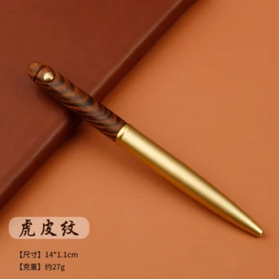 Spot brass sandalwood signature pen