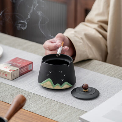 Anti-fly Ceramic Ashtray