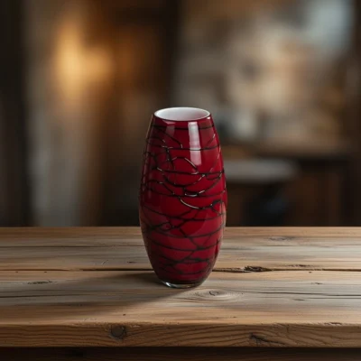 Artistic Spider-Web Glass Vase