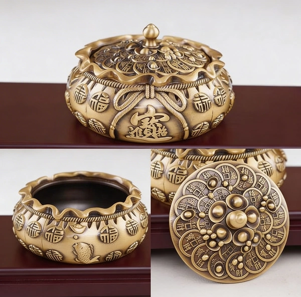 Brass Lided Luxury Ashtray