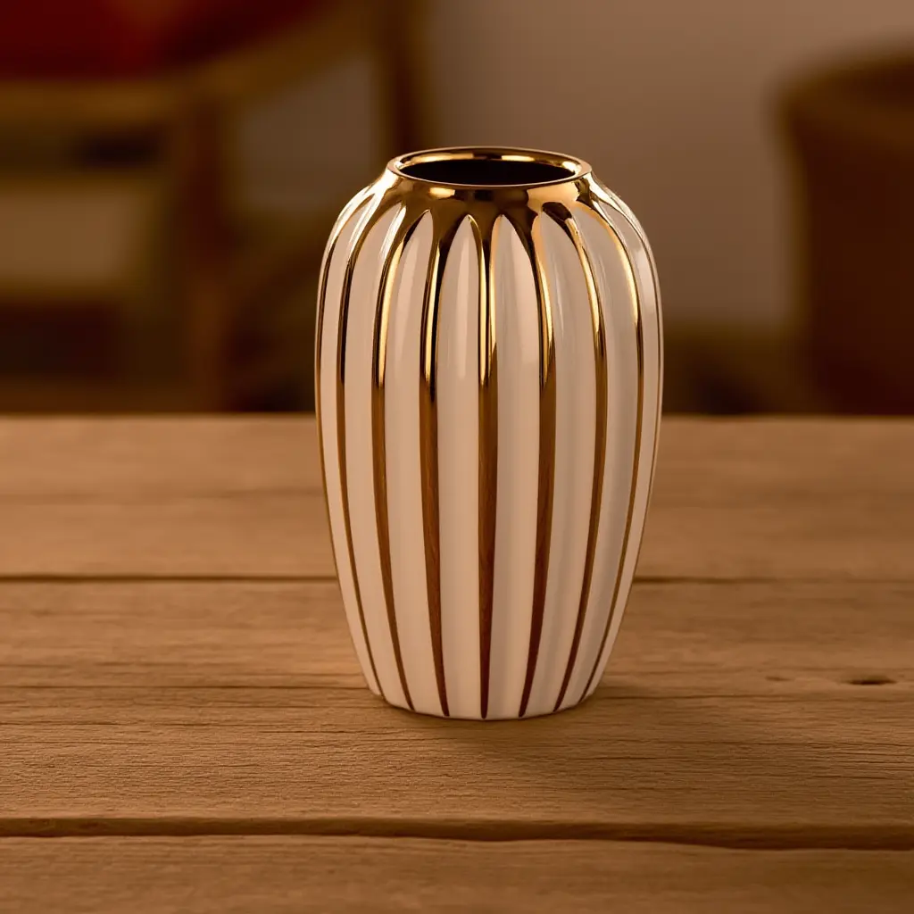 Hollyone Gold Flower Vase - Image 2