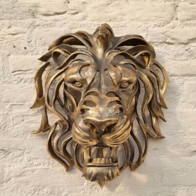Lion Head Wall Hanging Art Sculpture