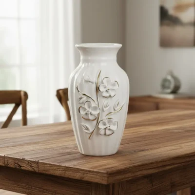 Engraved Flower Vase