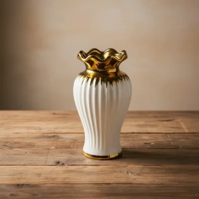 Gold Edge Flower Vase