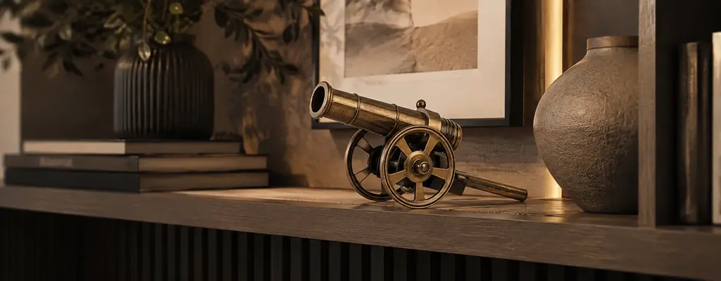 Antique Unique War Cannon Showpiece