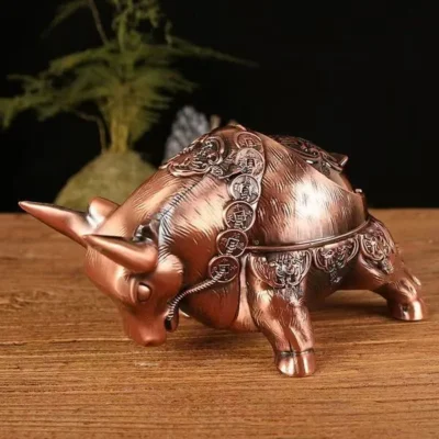 Auspicious bull ashtray-4