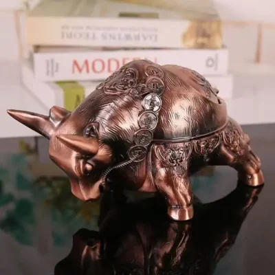 Auspicious bull ashtray-4