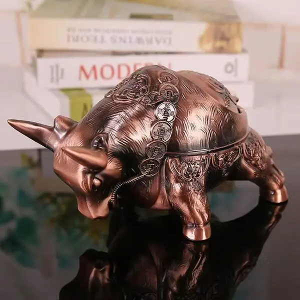 Auspicious bull ashtray-4