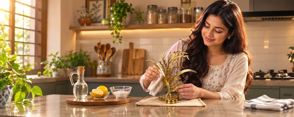 How to Clean Brass Showpiece