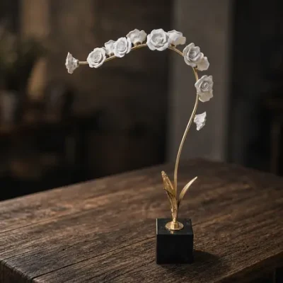 Light Luxury Orchid Sculpture
