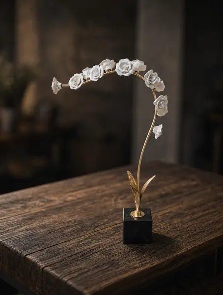 Light Luxury Orchid Sculpture
